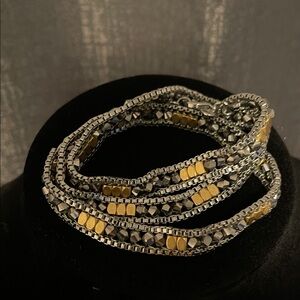 Elegant Silver and Gold Bracelet